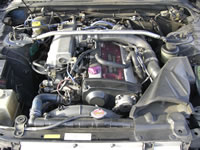 1996 Nissan Skyline ECR33 25GTS-T TypeM Spec 2 For Sale Japan : Engine bay view